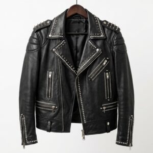 The Ultimate Crystal Studded Leather Jacket