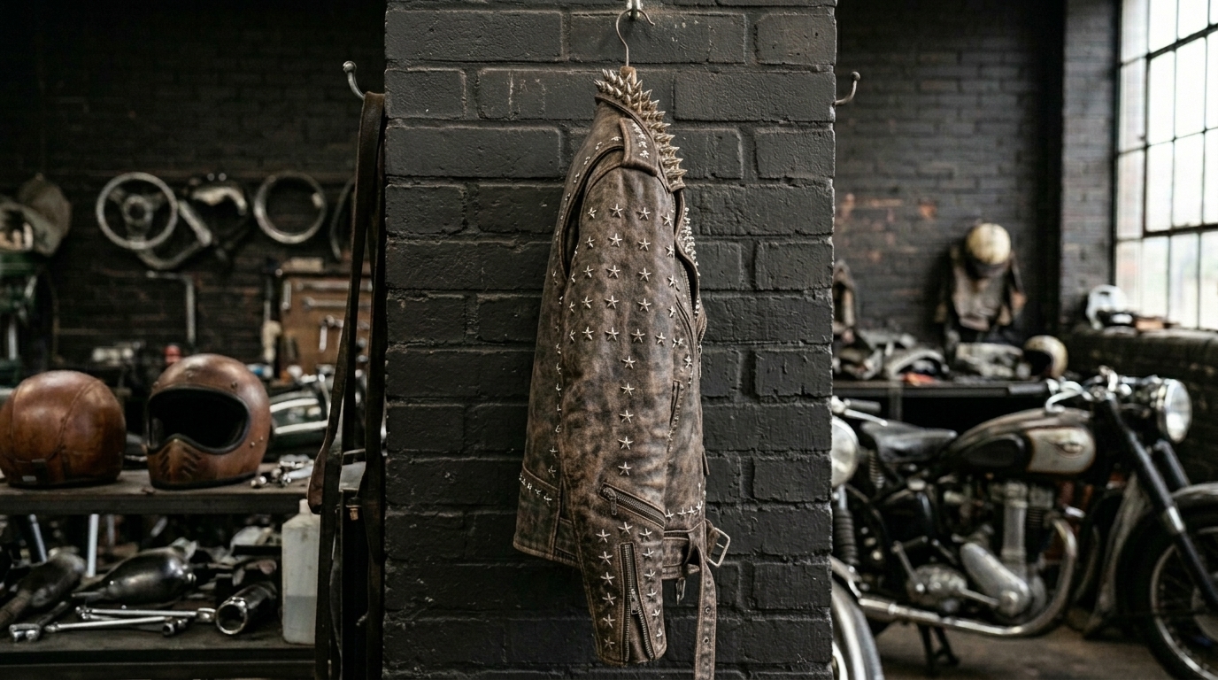The Ultimate Distressed Star Studded Battle Jacket - Image 3