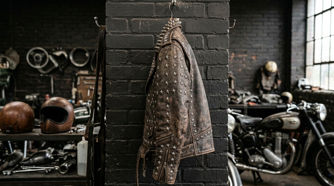 The Ultimate Distressed Star Studded Battle Jacket - Image 4