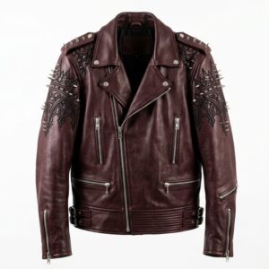 The Ultimate Gothic Crown Burgundy Jacket