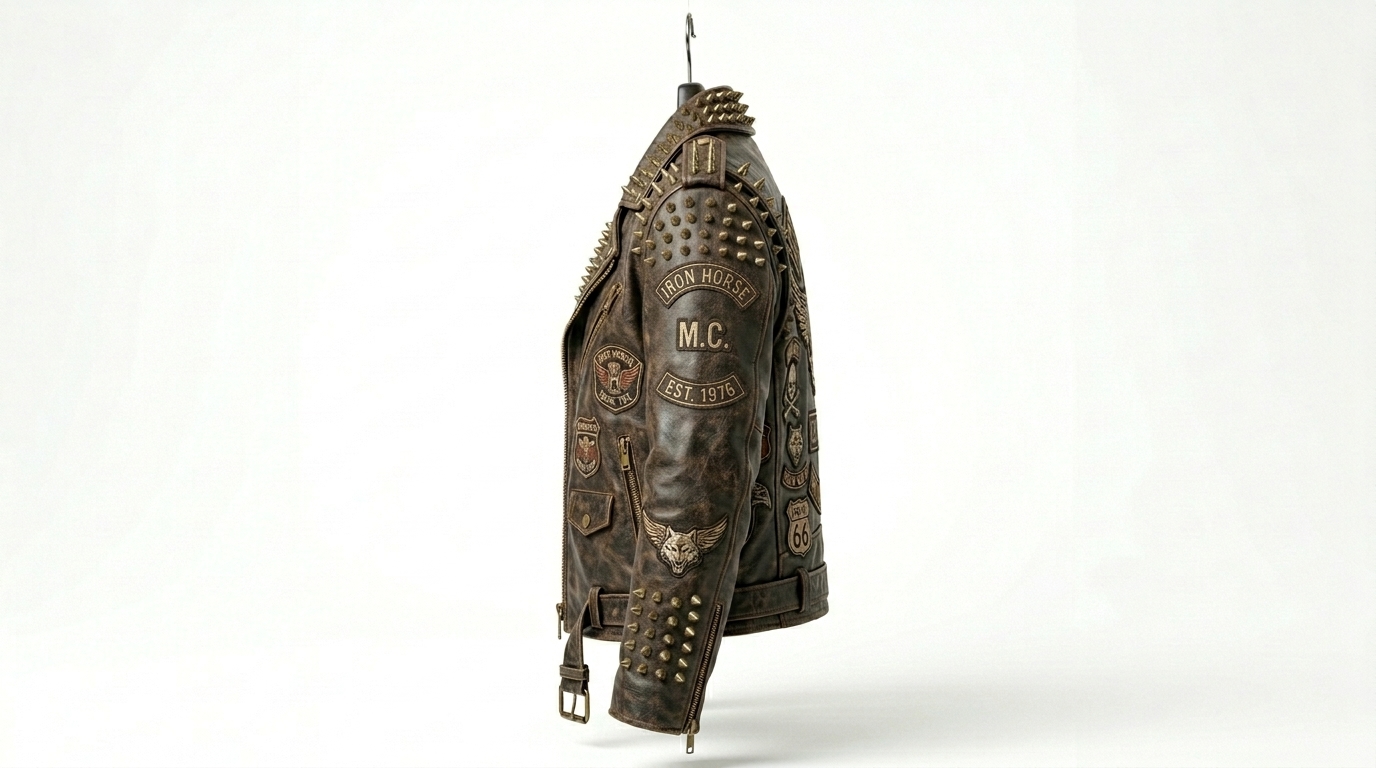 Custom Distressed Brown Battle Jacket - Image 3