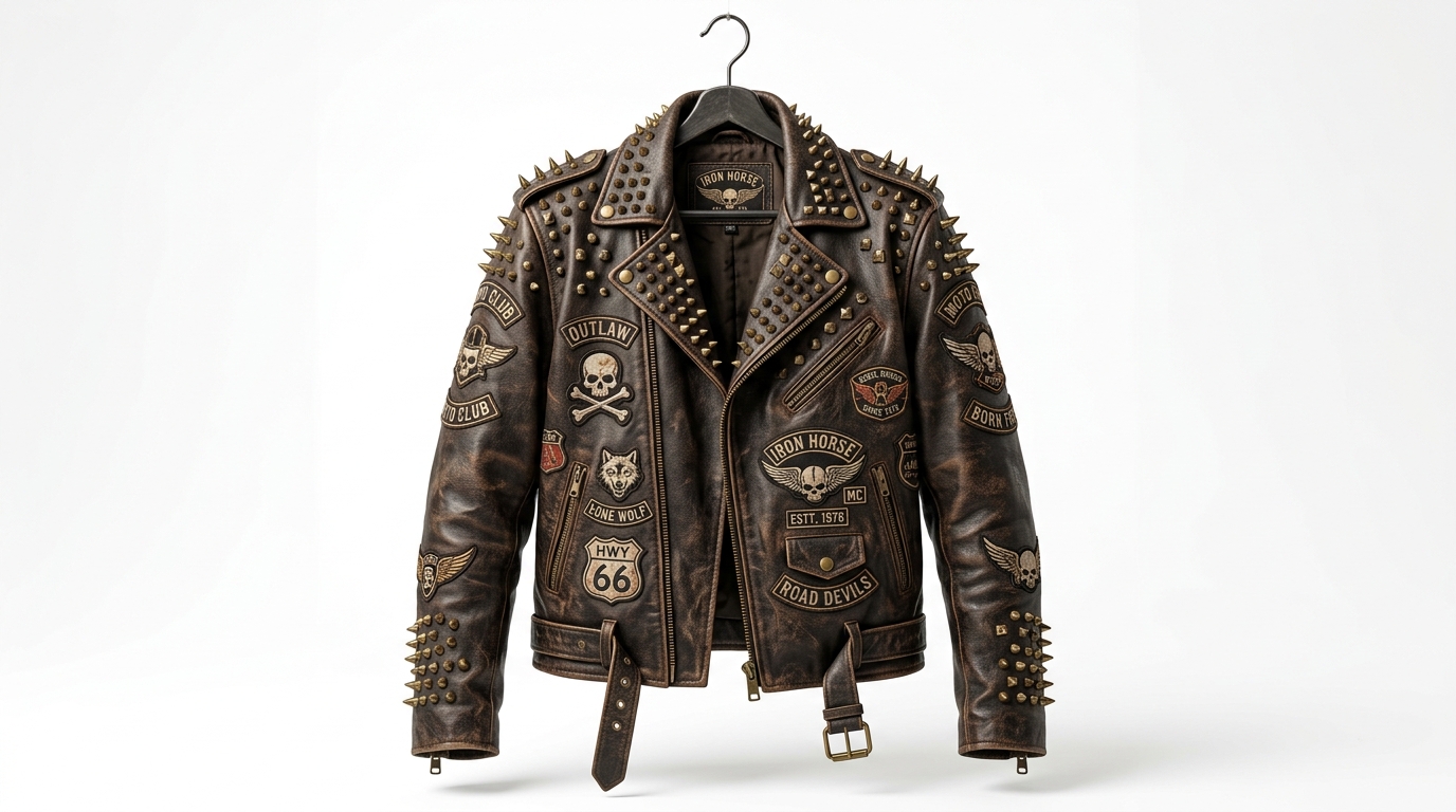 Custom Distressed Brown Battle Jacket