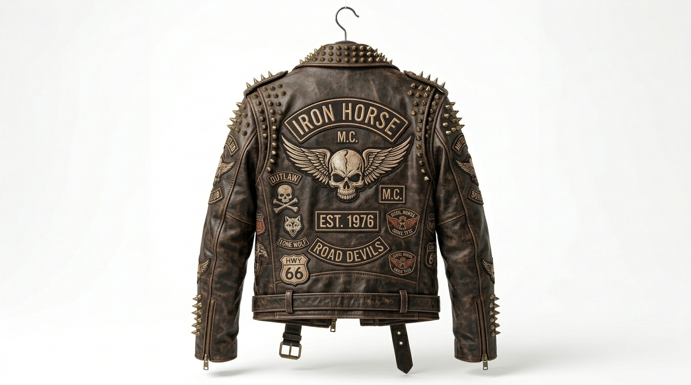 Custom Distressed Brown Battle Jacket - Image 4