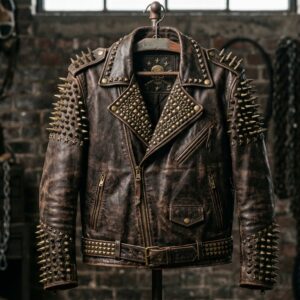 The Ultimate Brass-Armored Espresso Battle Jacket