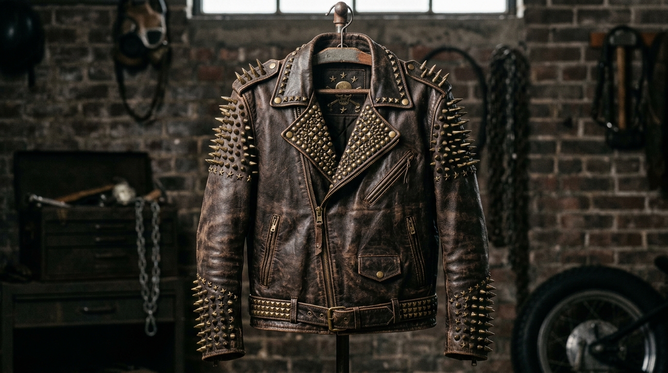 The Ultimate Brass-Armored Espresso Battle Jacket