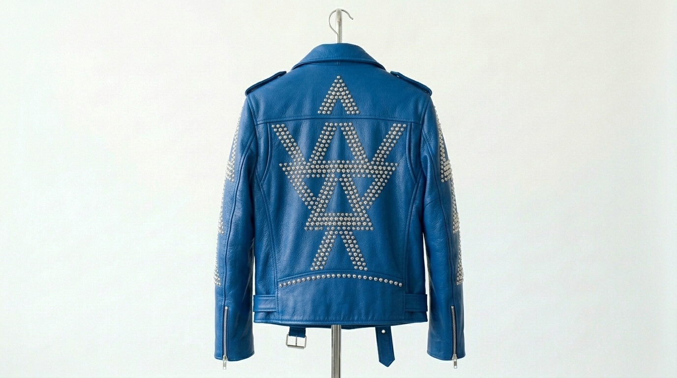 The Ultimate Studded Lightning Bolt Battle Jacket - Image 2