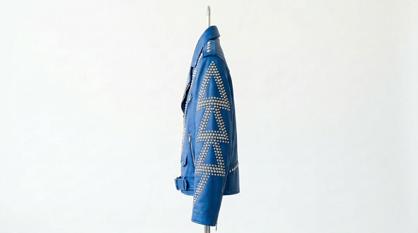 The Ultimate Studded Lightning Bolt Battle Jacket - Image 3