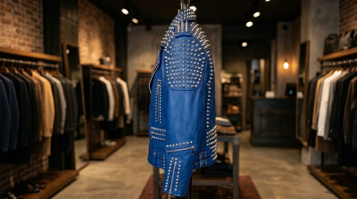The Ultimate Royal Blue Armor Battle Jacket - Image 3