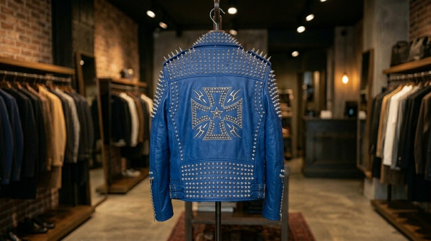 The Ultimate Royal Blue Armor Battle Jacket - Image 2