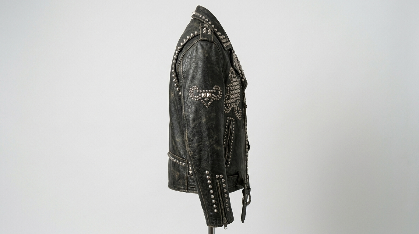 The Distressed Clover Battle Jacket - Image 4