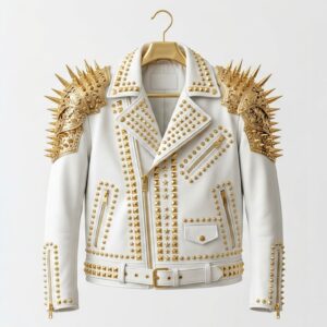 The Ultimate Gold-Armored White Battle Jacket