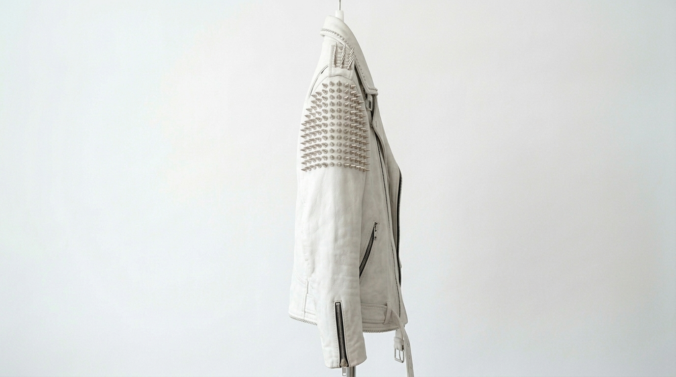 The Ultimate White Spiked Armor Battle Jacket - Image 3
