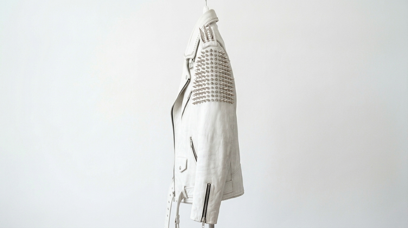The Ultimate White Spiked Armor Battle Jacket - Image 4