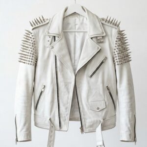 The Ultimate White Spiked Armor Battle Jacket
